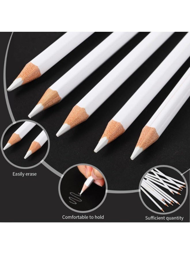 10 قطع من مجموعة ممحاة وفرشاة متعددة الوظائف ممحاة قلم رصاص بيضاء ممحاة تفاصيل دقيقة للأطفال الفنانين الرسم بالفحم الرسم المكتب المدرسة لوازم المعلمين - Image 5